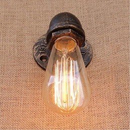 Lámpara de pared pequeña decorativa con pipa de agua sencilla y nostálgica