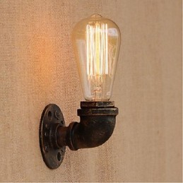 Lámpara de pared pequeña decorativa con pipa de agua sencilla y nostálgica