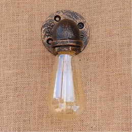 Lámpara de pared pequeña decorativa con pipa de agua sencilla y nostálgica