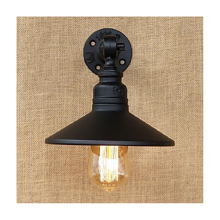 Lámpara de pared de tubería de agua nórdica de estilo industrial, luz de pared negra Lámpara de pared de tubería de agua nórdica de estilo industrial, luz de pared negra
