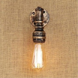 Apliques de pared con luz ambiental con pintura rústica tipo cabaña