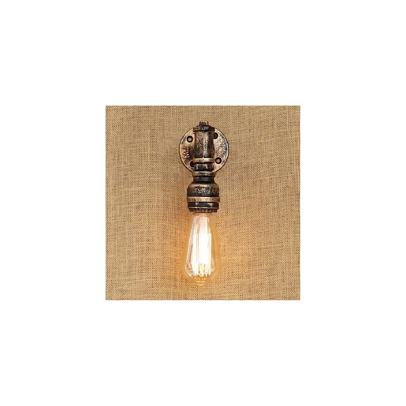 Apliques de pared con luz ambiental con pintura rústica tipo cabaña