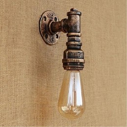 Apliques de pared con luz ambiental con pintura rústica tipo cabaña