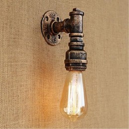 Apliques de pared con luz ambiental con pintura rústica tipo cabaña