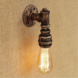Apliques de pared con luz ambiental con pintura rústica tipo cabaña