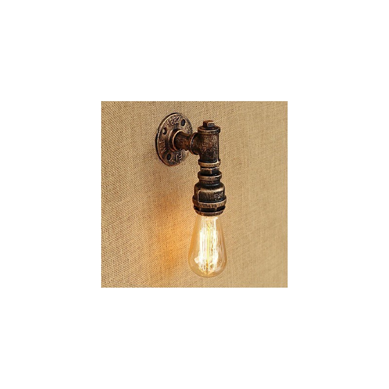 Apliques de pared con luz ambiental con pintura rústica tipo cabaña