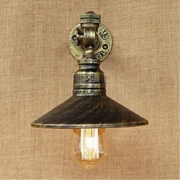 Apliques de pared con luz ambiental de estilo rústico tipo cabaña.