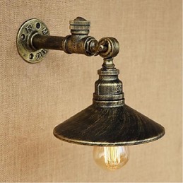 Apliques de pared con luz ambiental de estilo rústico tipo cabaña.