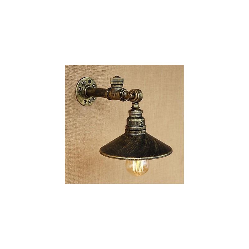 Apliques de pared con luz ambiental de estilo rústico tipo cabaña.