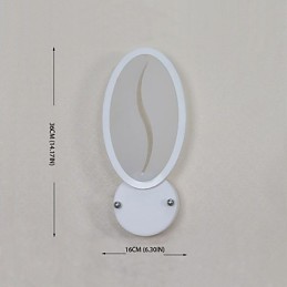 Lámpara de pared con función de pintura contemporánea moderna integrada para luz ambiental.