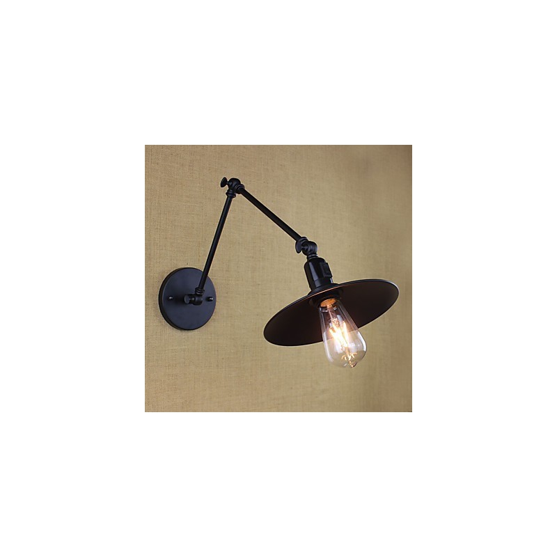Apliques de pared con luz descendente de brazo oscilante estilo mini con pintura rústica