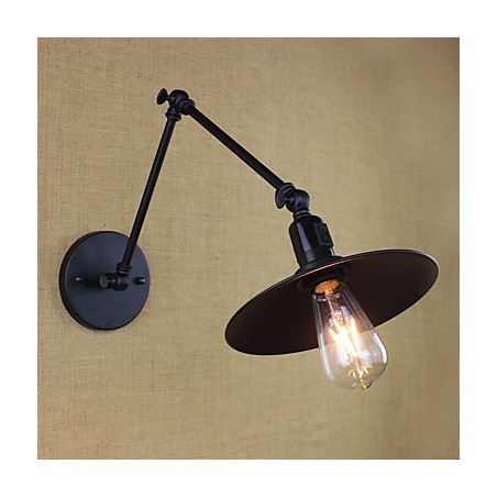 Apliques de pared con luz descendente de brazo oscilante estilo mini con pintura rústica