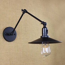 Apliques de pared con luz descendente de brazo oscilante estilo mini con pintura rústica
