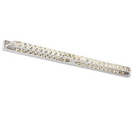 Lámpara de espejo larga de alta calidad para baño, lámpara de pared de metal y cristal.