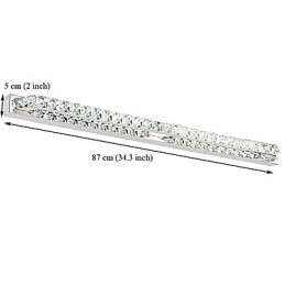 Lámpara de espejo larga de alta calidad para baño, lámpara de pared de metal y cristal.
