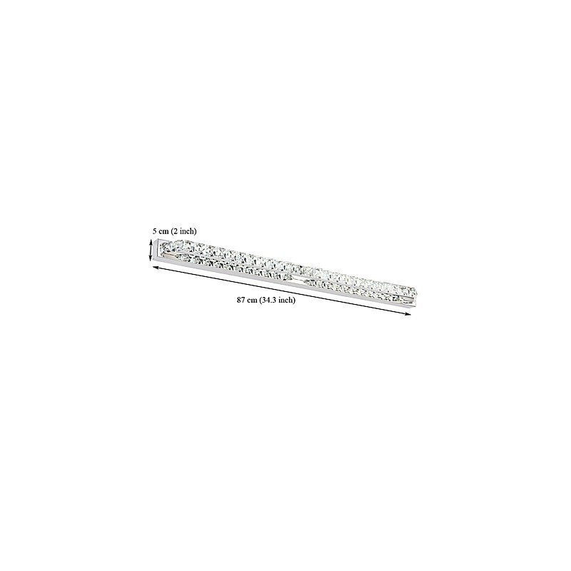 Lámpara de espejo larga de alta calidad para baño, lámpara de pared de metal y cristal.