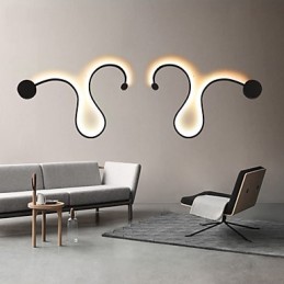 Lámparas de pared modernas de metal creativas para sala de estar, pasillo, dormitorio, habitaciones de hotel, iluminación decorativa de noche