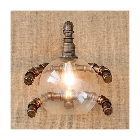 Aplique de pared rústico de latón antiguo estilo campestre para iluminación ambiental. Aplique de pared rústico de latón antiguo estilo campestre para iluminación ambiental.