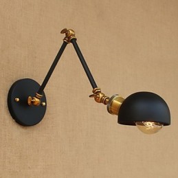 Lámpara de pared de brazo largo para bar de restaurante creativa y nostálgica