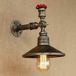 Lámpara de pared decorativa de un solo cabezal con mangueras industriales estilo Edison para restaurante retro