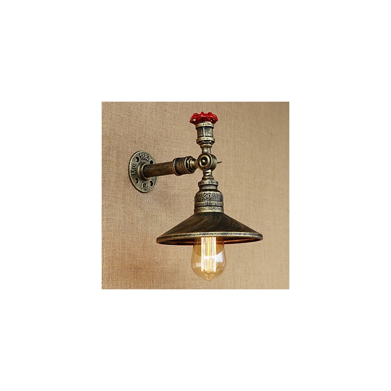 Lámpara de pared decorativa de un solo cabezal con mangueras industriales estilo Edison para restaurante retro