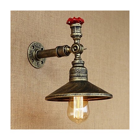Lámpara de pared decorativa de un solo cabezal con mangueras industriales estilo Edison para restaurante retro Lámpara de pared decorativa de un solo cabezal con mangueras industriales estilo Edison para restaurante retro