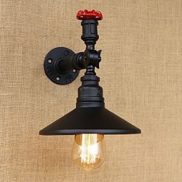 Lámpara de pared decorativa de un solo cabezal con mangueras industriales estilo Edison para restaurante retro