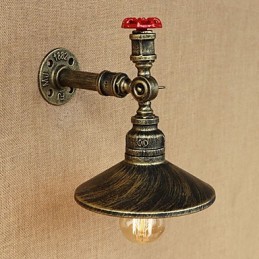 Lámpara de pared decorativa de un solo cabezal con mangueras industriales estilo Edison para restaurante retro