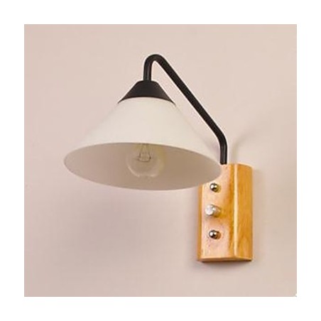 Lámpara de pared de cristal y madera para dormitorio, pasillo, porche, escalera, estilo japonés y coreano Lámpara de pared de cristal y madera para dormitorio, pasillo, porche, escalera, estilo japonés y coreano