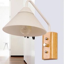 Lámpara de pared de cristal y madera para dormitorio, pasillo, porche, escalera, estilo japonés y coreano