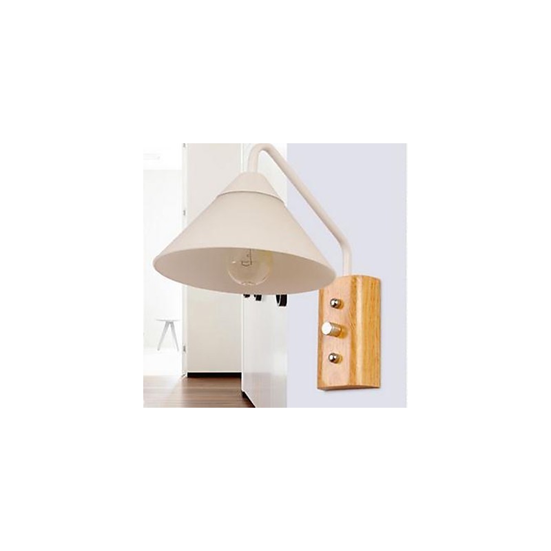 Lámpara de pared de cristal y madera para dormitorio, pasillo, porche, escalera, estilo japonés y coreano