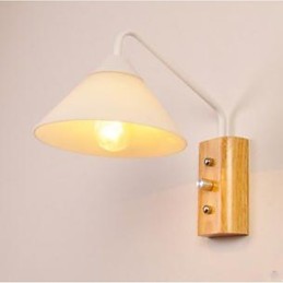 Lámpara de pared de cristal y madera para dormitorio, pasillo, porche, escalera, estilo japonés y coreano