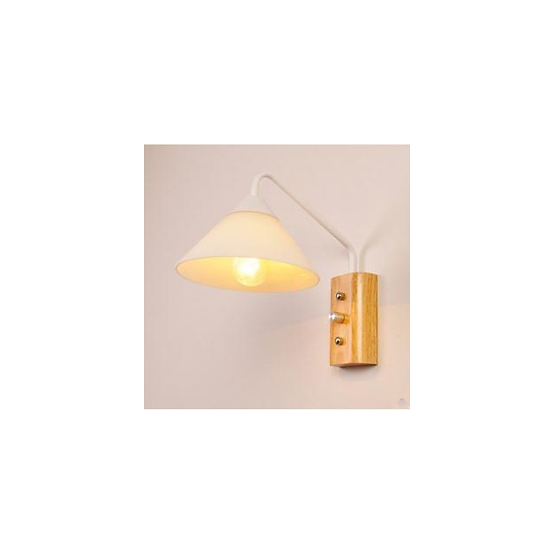 Lámpara de pared de cristal y madera para dormitorio, pasillo, porche, escalera, estilo japonés y coreano