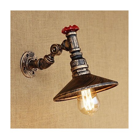 Lámpara de pared con brazo oscilante giratorio de estilo mini con pintura retro campestre