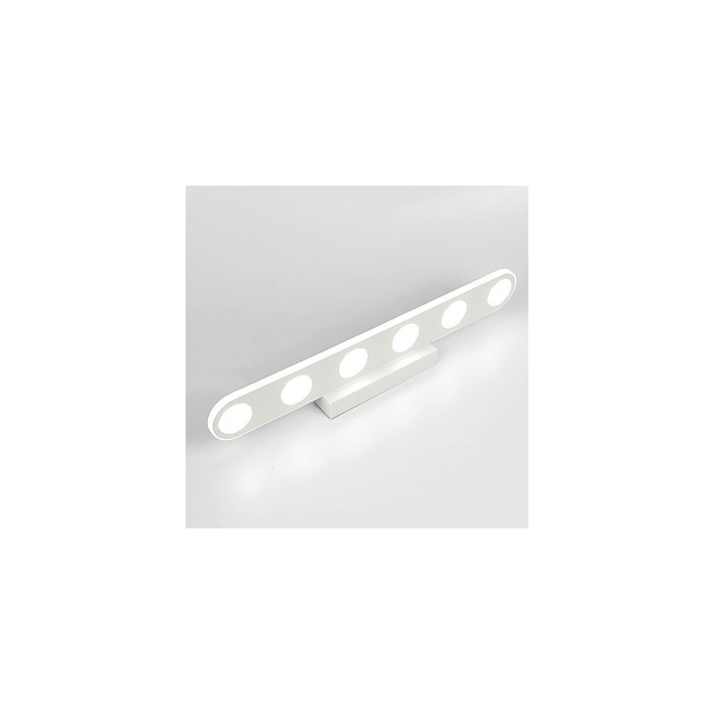 Aplique de pared moderno contemporáneo integrado para iluminación de baño con luz descendente