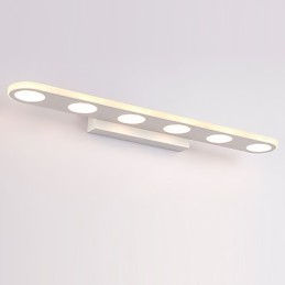 Aplique de pared moderno contemporáneo integrado para iluminación de baño con luz descendente