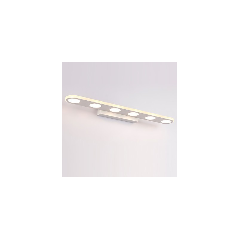 Aplique de pared moderno contemporáneo integrado para iluminación de baño con luz descendente