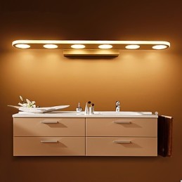 Aplique de pared moderno contemporáneo integrado para iluminación de baño con luz descendente