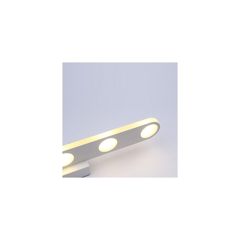 Aplique de pared moderno contemporáneo integrado para iluminación de baño con luz descendente