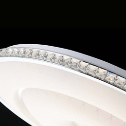 Lámpara de techo de cristal moderna y contemporánea de metal.