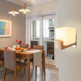 Apliques de pared con luz ambiental y pintura contemporánea moderna para protección ocular.