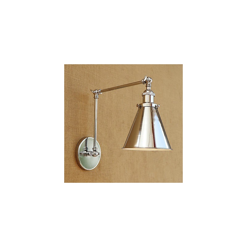 Lámpara de brazo oscilante con protección ocular, moderna, contemporánea, retro, galvanizada, luz ambiental.