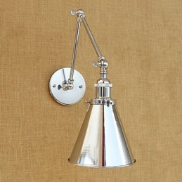 Lámpara de brazo oscilante con protección ocular, moderna, contemporánea, retro, galvanizada, luz ambiental.