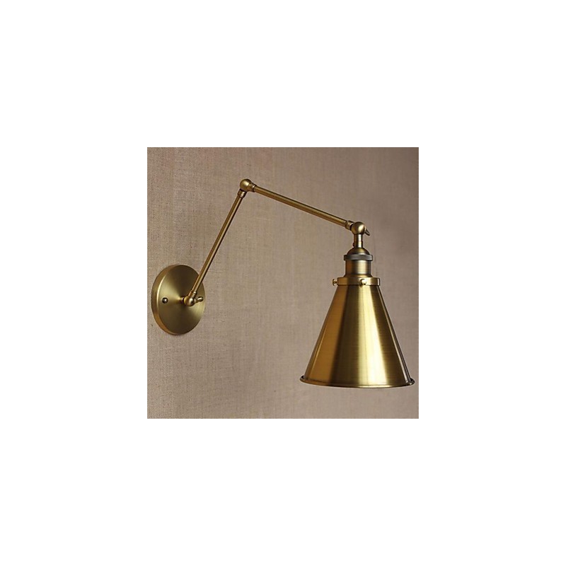 Lámpara de brazo oscilante con protección ocular, moderna, contemporánea, retro, galvanizada, luz ambiental.