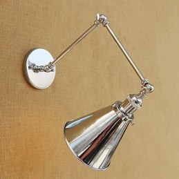 Lámpara de brazo oscilante con protección ocular, moderna, contemporánea, retro, galvanizada, luz ambiental.