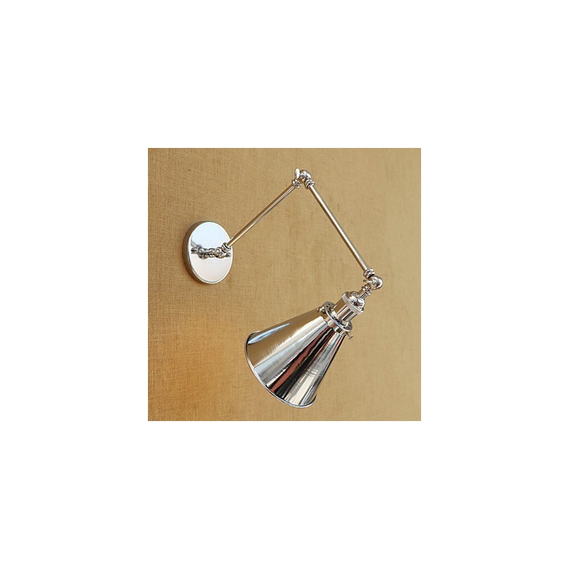 Lámpara de brazo oscilante con protección ocular, moderna, contemporánea, retro, galvanizada, luz ambiental.