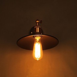 Aplique de pared con luz ambiental de brazo oscilante, estilo rústico clásico tradicional, con pintura campestre.