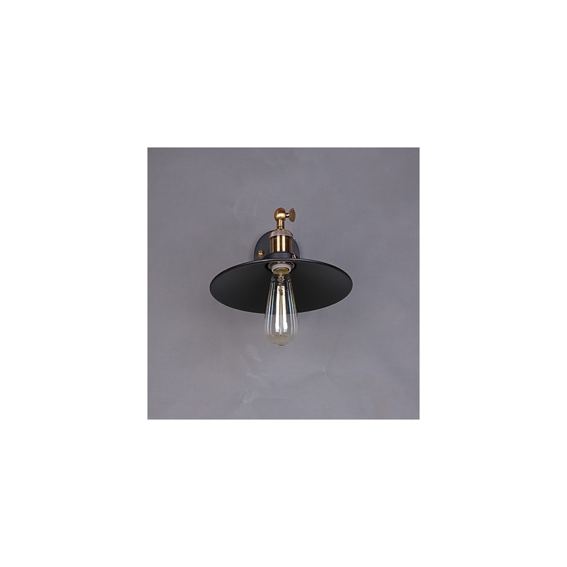 Aplique de pared con luz ambiental de brazo oscilante, estilo rústico clásico tradicional, con pintura campestre.