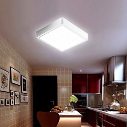 Lámparas empotradas blancas de 9 W, alta transmitancia de luz, sencillas y modernas.
