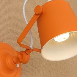 Lámpara de pared de acero pintado, estilo café americano negro, estilo retro, con sable de luz.